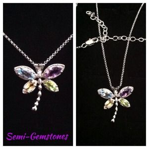 ❌SOLD❌Brass plated with Silver & Semigemstones