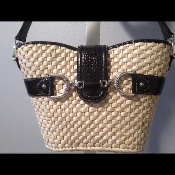 🔴Hold For Lisaann Brighton Straw and Leather  bag