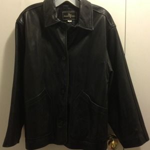 Black leather jacket