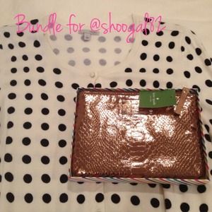 Bundle halogen cardigan & Kate spade cosmetic bag