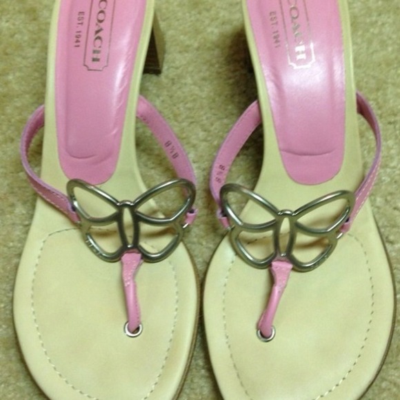 ✅🍉REDUCED  Coach Strappy Sandals With Butterfly