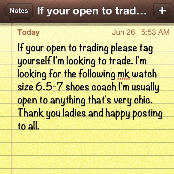 Looking for trades