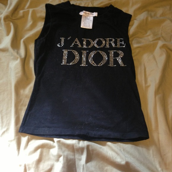 REDUCED!!!!!! Authentic Black Dior Tank Top