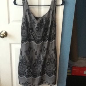 Black and white lace like dress