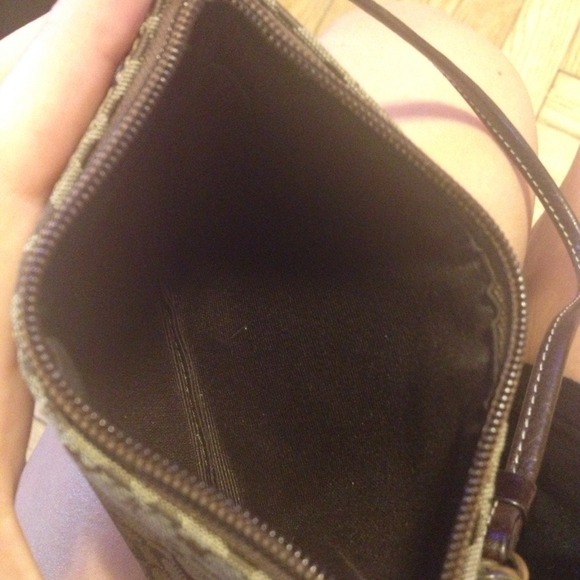 SOLD Brown suede coach wristlet - Picture 2 of 4