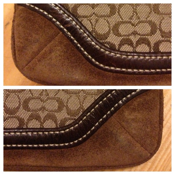 SOLD Brown suede coach wristlet - Picture 4 of 4