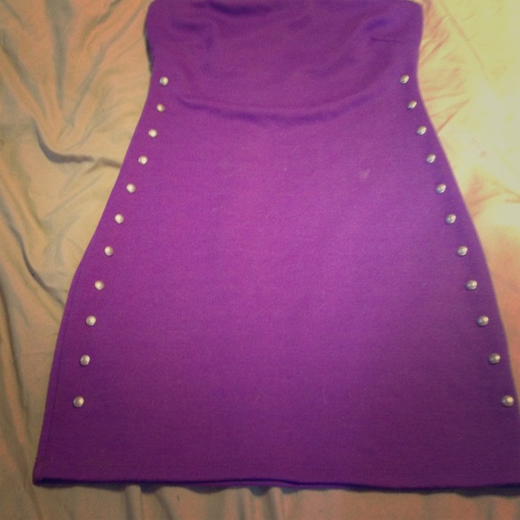 Guess Purple Studded Tube Dress