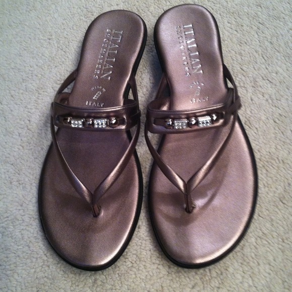 SOLD-Bronze colored sandles.