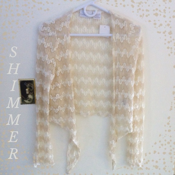 Tops - Gold tie cardigan