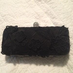 Black formal clutch- hold for panda727