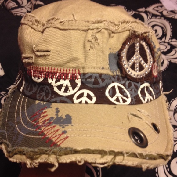 Military Style Peace-Sign Cap