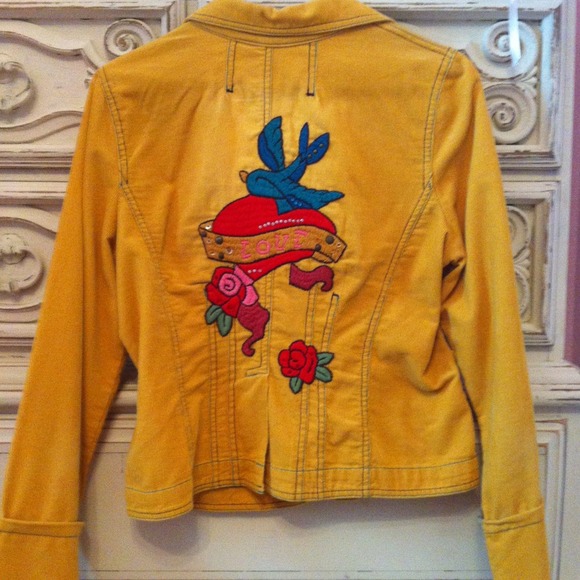 Like new! Ivy Jane Mustard Corduroy Jacket - Picture 2 of 2