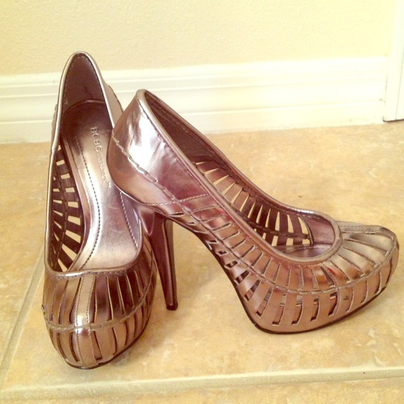 Pewter colored BCBG heels.  Size 6 ON HOLD