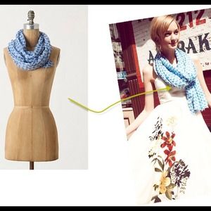 ANTHROPOLOGIE Blue speeding dots scarf