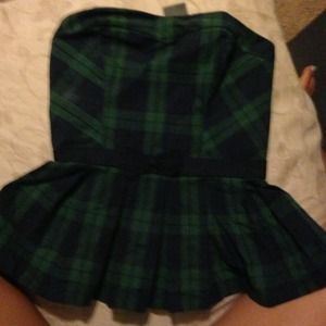 A&F Plaid Peplum
