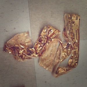 Beautiful gold sparkled sash/belt