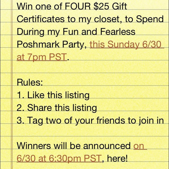 CONTEST CLOSED: 6 Winners Below:$25 Gift my closet - Picture 4 of 4
