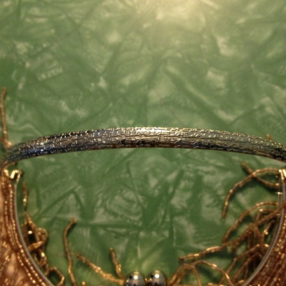 Champaign beaded evening purse - Picture 3 of 3