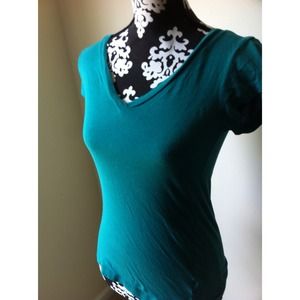 Teal Forever 21 V-Neck