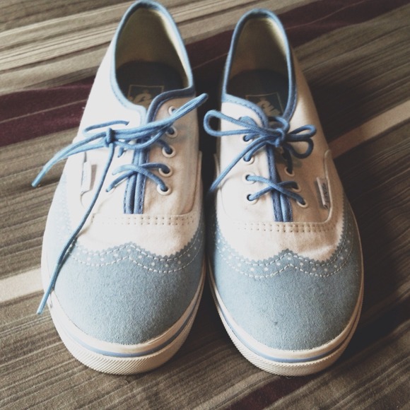 Blue and White Vans