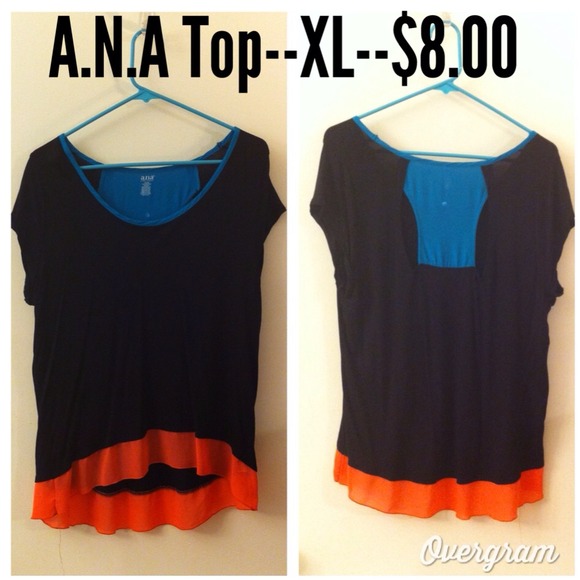 ANA Turquoise and Coral Top