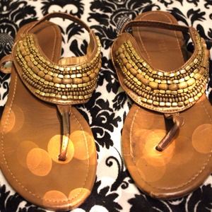 FOREVER 21 Beaded Sandals