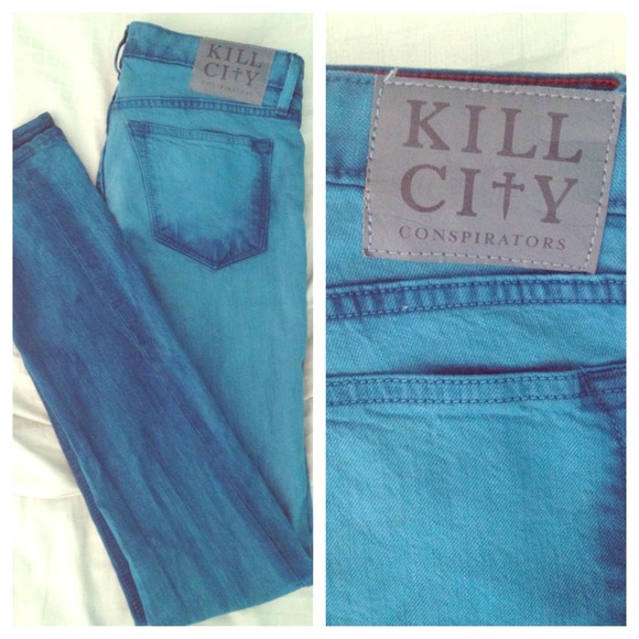 Kill City Faded Blue Jeans