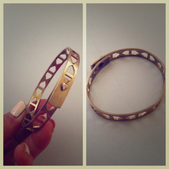Madewell tracecraft bangle - light worn gold