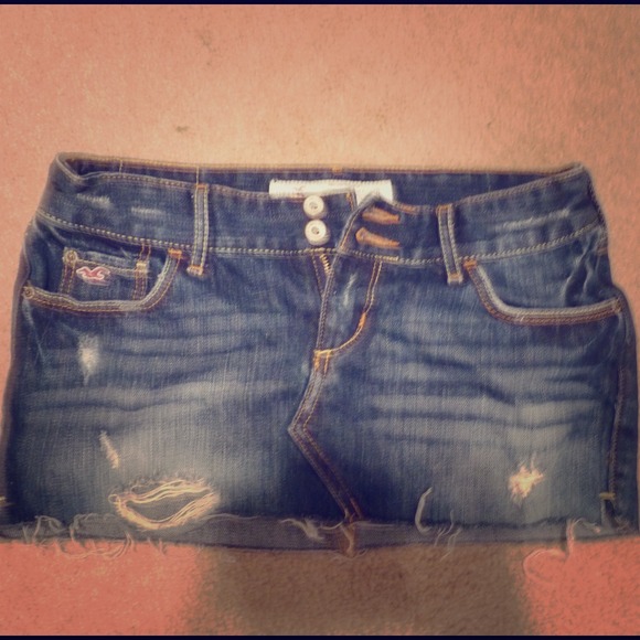 Hollister denim  mini skirt