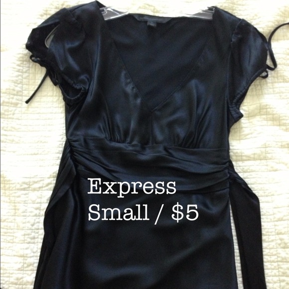 Express silk black top