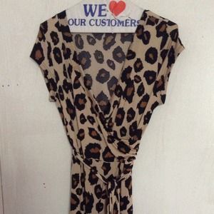 Leopard print wrap dress.  ⚡NEW LOW PRICE! ⚡️