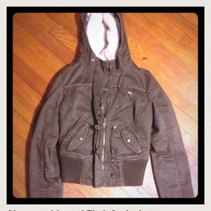 SOLD!!!!!!Abercrombie & Fitch fur jacket