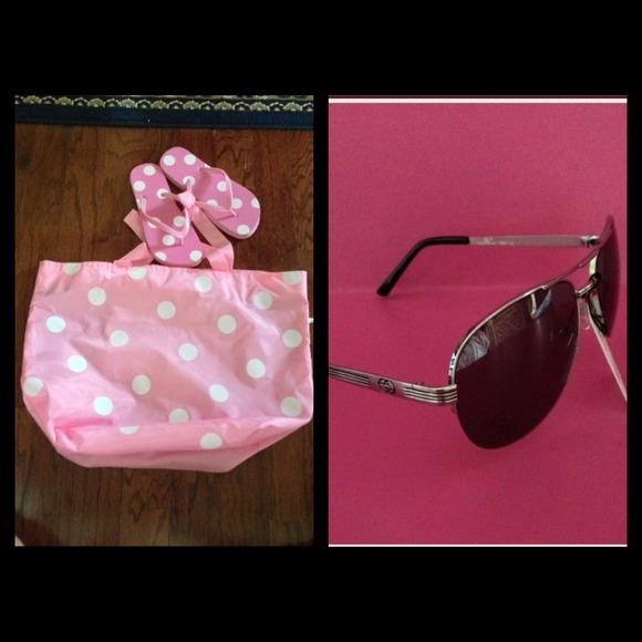 Beach Bag,Flip Flops,Inspired Sunglasses Bundle