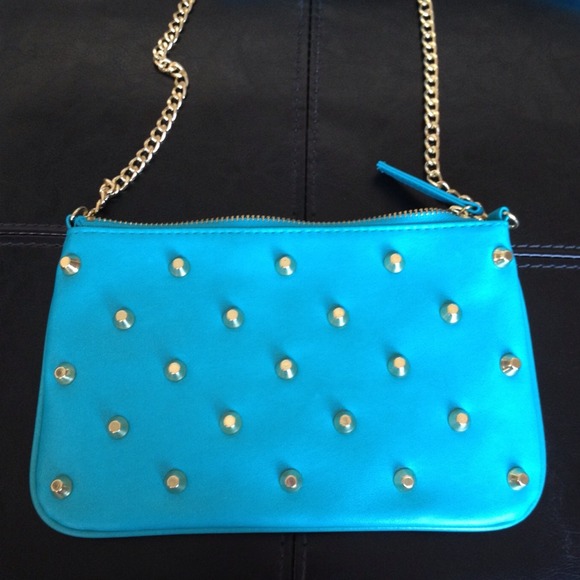 ❌SOLD ❌Blue Studded Bag - Picture 2 of 3