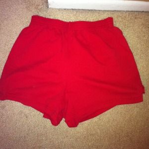 red Soffe shorts