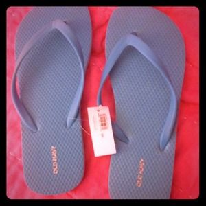 Baby blue old navy flip flops with tag
