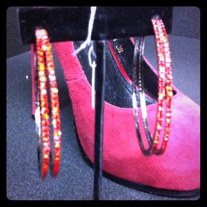 💋Large Red Hoop Earrings💋