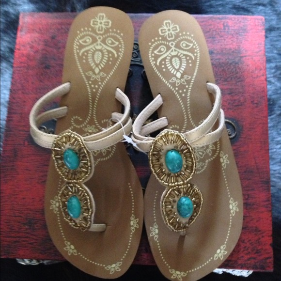 Boho Inspired Sandals/Flip Flops