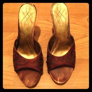 Nine West Brown "Western Style" Heels