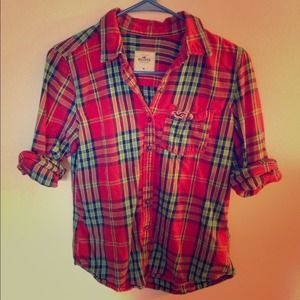 *SOLD* in bundle Hollister plaid flannel