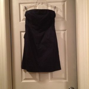 Short strapless dark denim/navy dress. LAST CHANCE