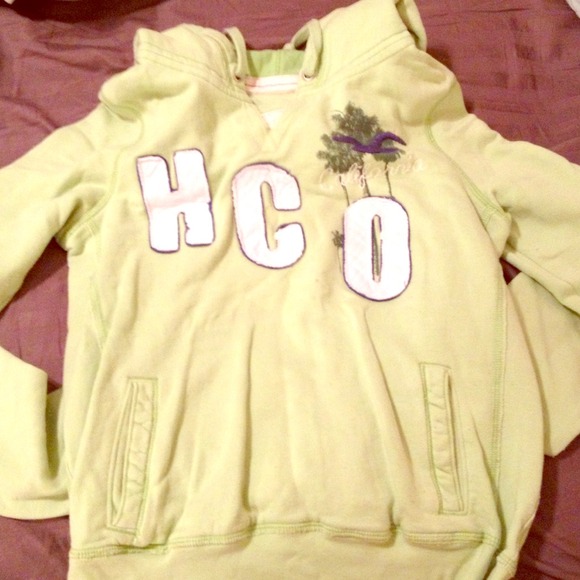 Hollister lime green hoodie
