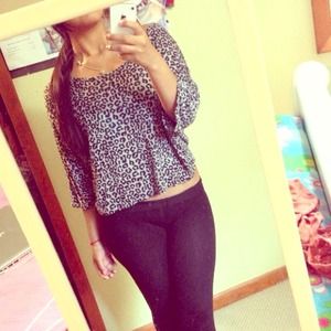 Black & White Leopard Pacsun Top