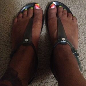 Armani Exchange , hard Jelly thong Sandals
