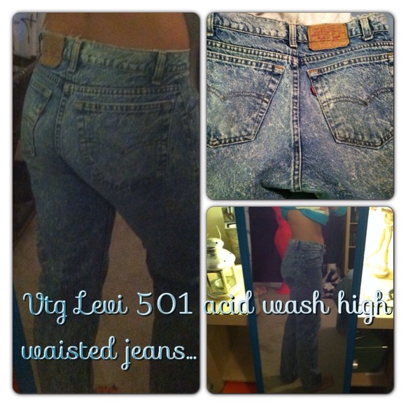 Vintage high waisted Acid wash Levi's jeans 1980s