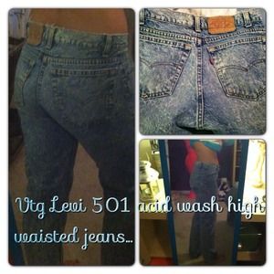 Vintage high waisted Acid wash Levi's jeans 1980s