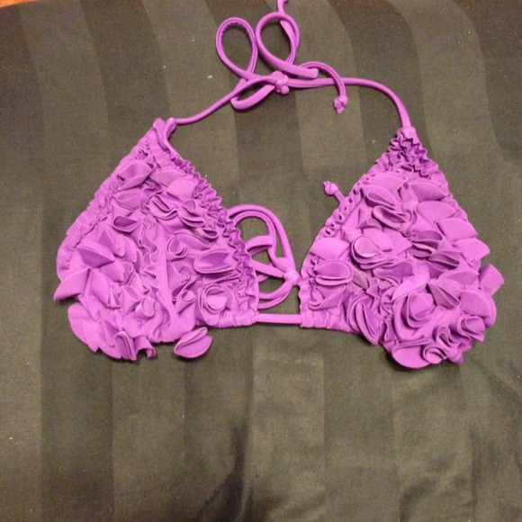 Ruffled swim suit top