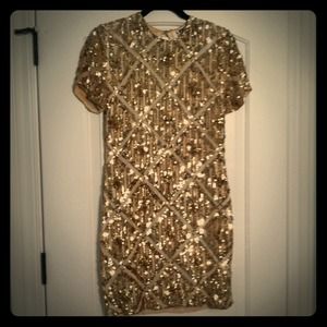 Vintage, sequined, mini-dress