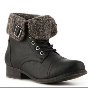 Madden Girl Gannder Cuff Booties Bundle with Scarf