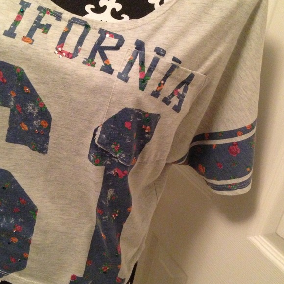 Cute "like new" Light gray cropped dolman. - Picture 3 of 3
